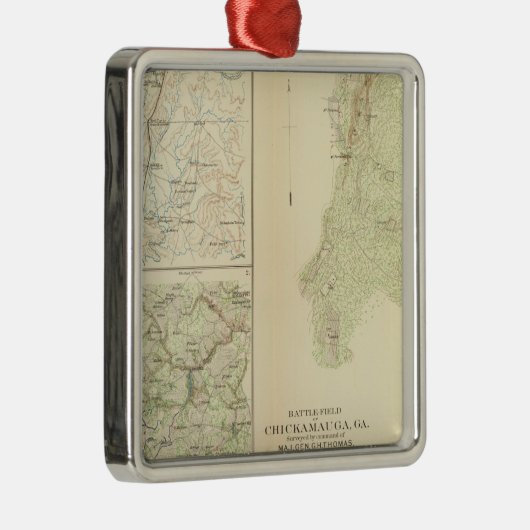 Ornement En Métal Chickamauga, GA (Droite)
