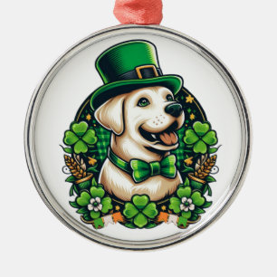 Ornement En Métal Chien mignon de la Saint Patrick