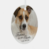 Ornement En Métal Chien Pour Toujours Dans Nos Coeurs Photo (Avant droite)