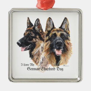 Ornement En Métal Chiens de berger allemands