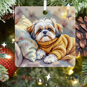Ornement En Métal Chih tzu Chien Chien Chien Chien Chien Chien Perso