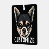 Ornement En Métal Chihuahua Chien Nom personnalisé Mémorial Noël (Avant gauche)
