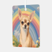 Ornement En Métal Chihuahua Memorial Custom Chien Nom Rainbow Bridge (Avant gauche)