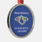Ornement En Métal Chiropractic Joyeux Noël! (Droite)