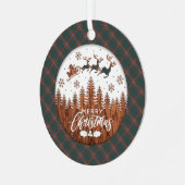 Ornement En Métal Chisholm Hunting Ancient Tartan Christmas (Avant gauche)