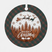 Ornement En Métal Chisholm Hunting Ancient Tartan Christmas (Recto)