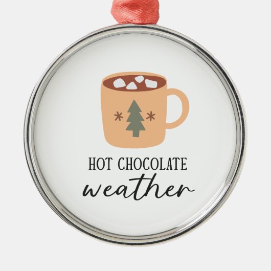 Ornement En Métal Chocolat chaud Météo Festive Noël (Devant)
