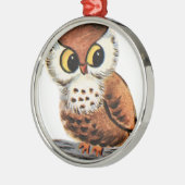 Ornement En Métal Chouette vintage (Gauche)