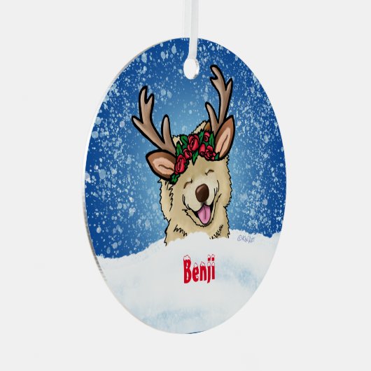 Ornement En Métal Chow Reindeer (Avant droite)