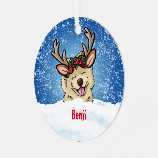 Ornement En Métal Chow Reindeer (Avant gauche)