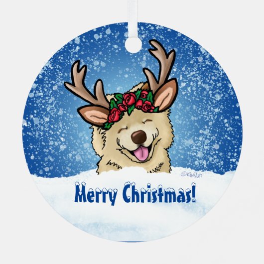 Ornement En Métal Chow Reindeer (Verso)