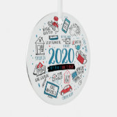 Ornement En Métal Christmas 2020 Commemorative Quarantine Activities (Avant droite)