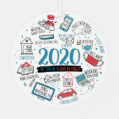 Ornement En Métal Christmas 2020 Commemorative Quarantine Activities (Verso)