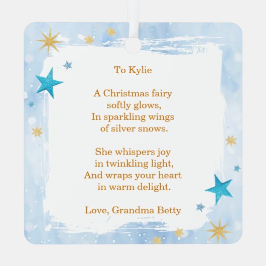 Ornement En Métal Christmas Fairy in an Enchanted Forest (Verso)