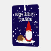 Ornement En Métal Christmas gnome and hedgehog tree Ornament (Avant gauche)