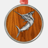 Chrome Marlin sur le bois de teck