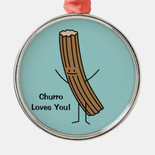 Ornement En Métal Churro vous aime !