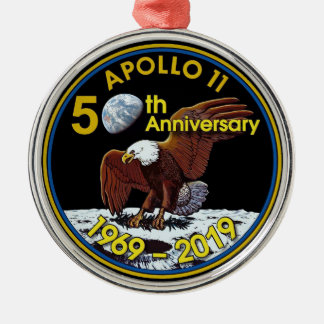 Ornement En Métal Cinquantième anniversaire d'Apollo 11