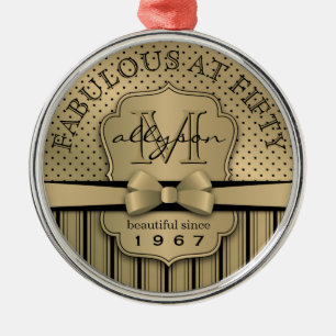 Ornement En Métal cinquantième Arc de rayures de point de polka d'o