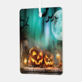 Ornement En Métal Citrouilles d'Halloween et chauves-souris (Avant gauche)