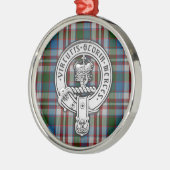 Ornement En Métal Clan Donnachaidh (Robertson) Crest & Dress Tartan (Gauche)