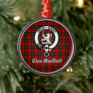 Ornement En Métal Clan écossais MacDuff Tartan et Crest Badge