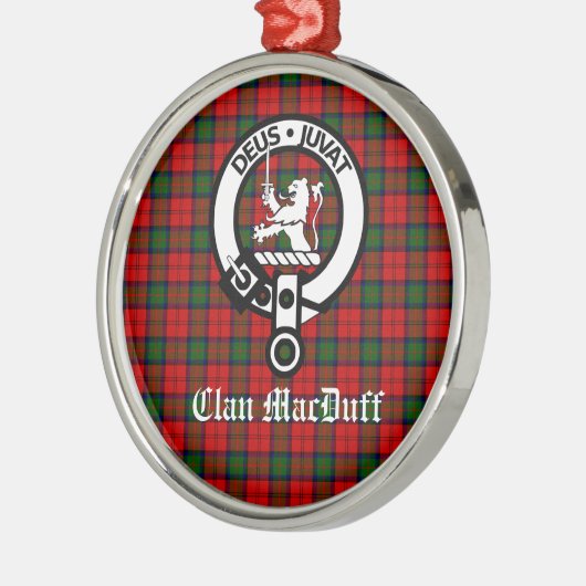 Ornement En Métal Clan écossais MacDuff Tartan et Crest Badge (Gauche)