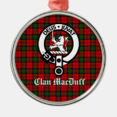 Ornement En Métal Clan écossais MacDuff Tartan et Crest Badge (Devant)