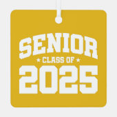 Ornement En Métal Classe de 2025 Lycée Graduation Senior 2025 (Verso)