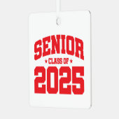 Ornement En Métal Classe de 2025 Lycée Graduation Senior 2025 (Avant gauche)