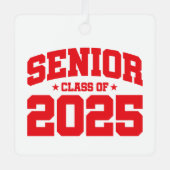 Ornement En Métal Classe de 2025 Lycée Graduation Senior 2025 (Recto)