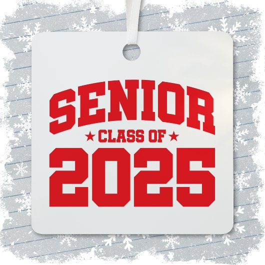 Ornement En Métal Classe de 2025 Lycée Graduation Senior 2025