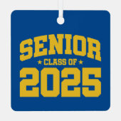 Ornement En Métal Classe de 2025 Lycée Graduation Senior 2025 (Verso)