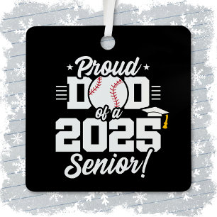 Ornement En Métal Classe de 2025 Senior Year Baseball Papa Senior 20
