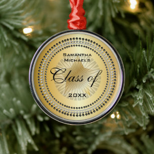 Ornement En Métal Classe d'or de 2023 Star Graduation Ornament
