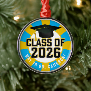 Ornement En Métal Classe Letterman de 2026 Graduation