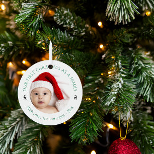 Ornement En Métal Classique Notre premier Noël en tant que photo de