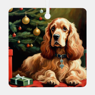 Ornement En Métal Cocker Spaniel Christmas