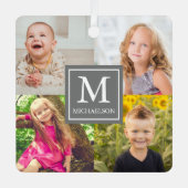 Ornement En Métal Collage de photos de famille (Recto)