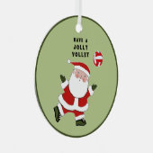 Ornement En Métal Collectif de Noël de volley-ball (Avant droite)