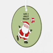 Ornement En Métal Collectif de Noël de volley-ball (Avant gauche)