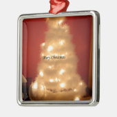 Ornement En Métal Collection d'arbres de Noël blancs décorés (Gauche)