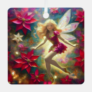 Ornement En Métal Collection de fées de Noël - Cheveux blond or pâle