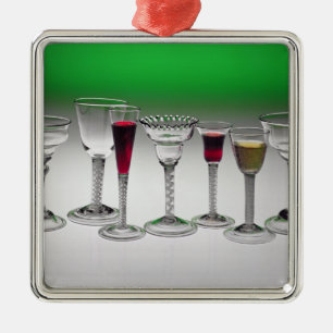 Ornement En Métal Collection de verres de vin de tiges de torsion