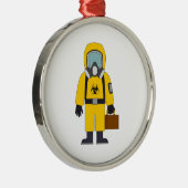 Ornement En Métal Combinaison de danger avec valise (Droite)