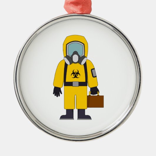 Ornement En Métal Combinaison de danger avec valise (Devant)