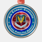 Ornement En Métal Commandement du combat aérien Noël Customisé (Devant)