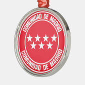 Ornement En Métal Comunidad de Madrid Round Emblem (Gauche)