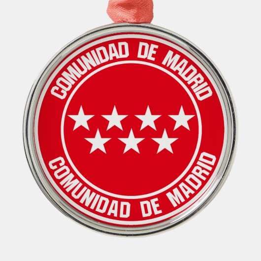 Ornement En Métal Comunidad de Madrid Round Emblem (Devant)