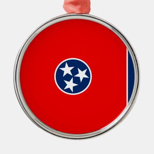 Ornement En Métal Conception de drapeau d'état du Tennessee (Devant)